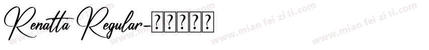 Renatta Regular字体转换
